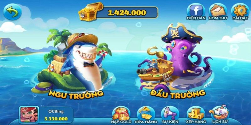 Đa dạng các loài cá tại game bắn cá